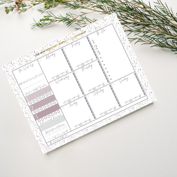 Weekly Planner Pad to Do List Notepad Daily Schedule and Etsy