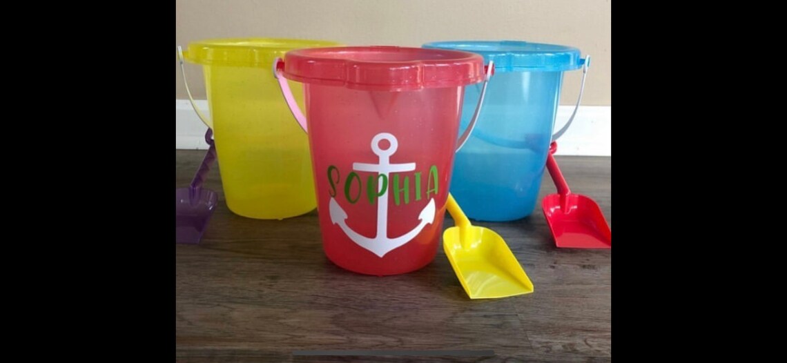 Sand buckets personalized/ kids custom sand buckets /bucket Etsy