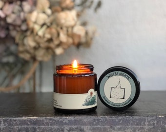 Winter scent candle, Winter evenings candle, Housewarming candle , Aromatherapy Candles, Well-being Candles, Essential Oil Scented Candle