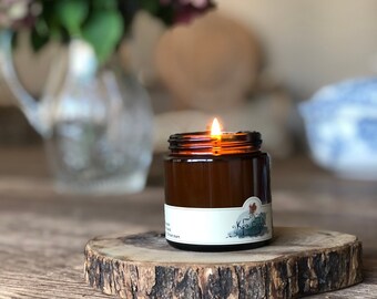 Energy candle, Spring decoration candle, Hand poured candle gift, Eco-friendly vegan candle gift, Scented candle soy wax amber jar