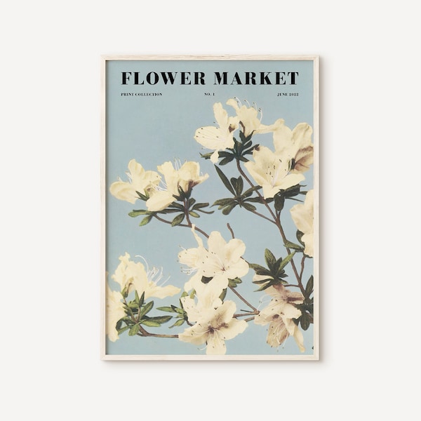Flower Market Print, Floral Vintage Poster, Botanical Print, Flower Market Poster, Flower Art Prints, Digital Download Prints