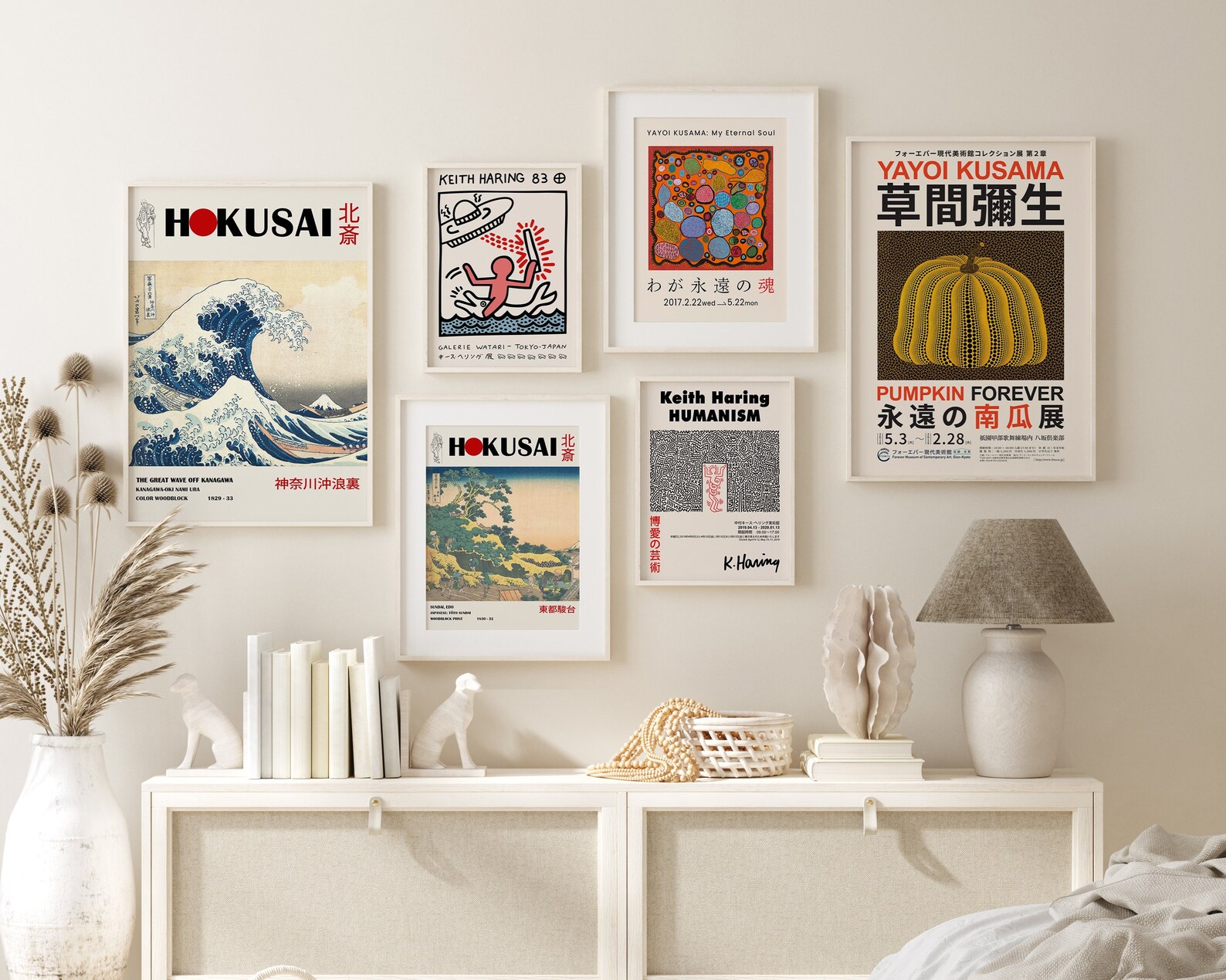 Japanese Set of 6 Wall Art Prints Gallery Wall Set Keith Etsy