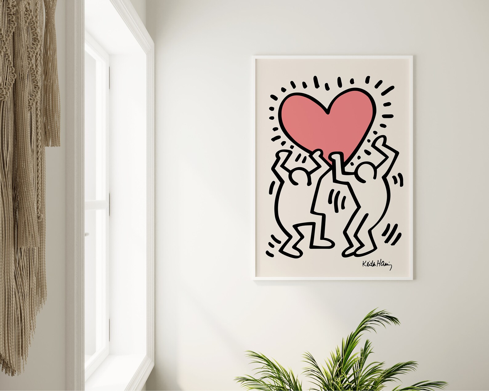 Keith Haring Love Poster Keith Haring Printable Love Art Etsy
