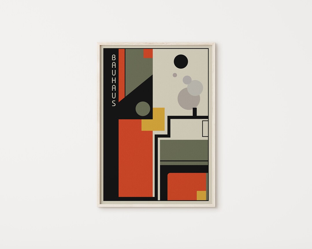 Bauhaus Art Print Geometric Wall Art Bauhaus Poster Vintage - Etsy