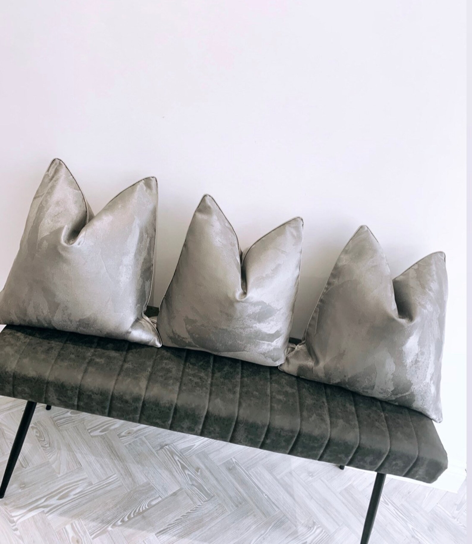 Luxury Duck Feather Cushions And Silver Mink Cushion Covers Etsy