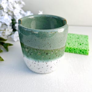 Ceramic Sponge Holder | Coastal Kitchen Decor | Sponge Cup | Kitchen Sink Organizer Gift