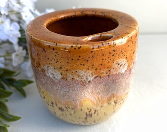 Handmade Stoneware Wine Tumbler | Small Ceramic Drinking Cup | Splash Proof Wine Glass | Wheel Thrown Pottery Cup | Burgundy Red