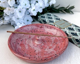 Stoneware Stick Incense Holder: Ceramic Incense Burner Dish for Home Fragrance