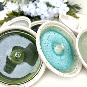 Handcrafted Ring Holder - Speckled Stoneware Pottery Ring Dish in Multiple Color Options