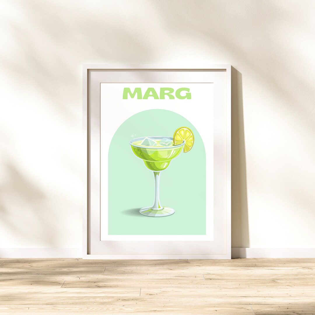 Margarita Printable, Cocktail Wall Art, Cocktail Print, Instant ...