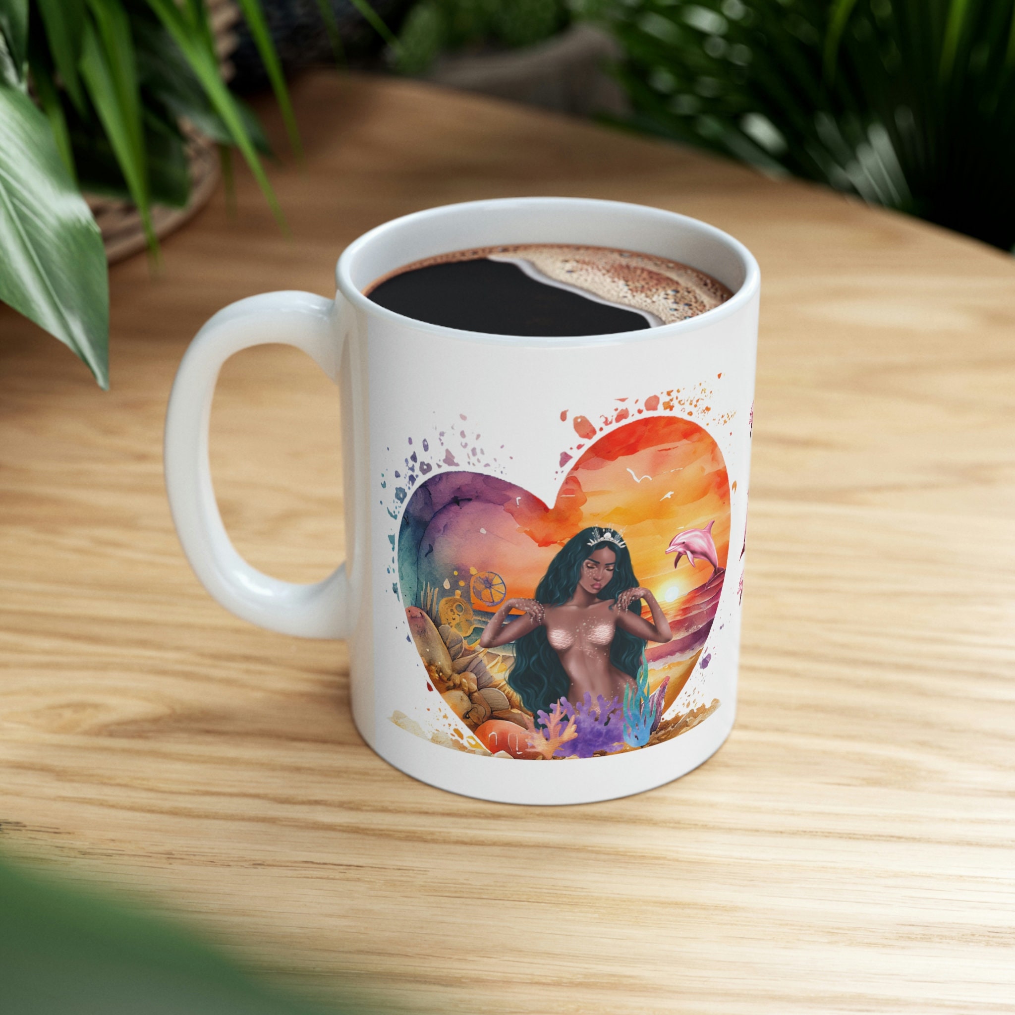 Sunset Mermaid Mug with Color Inside — Merbae