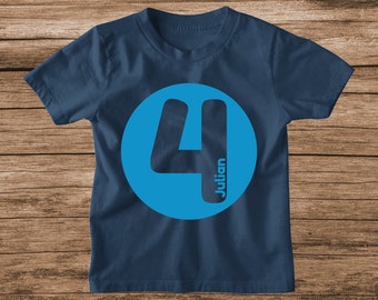 Geburtstags T-Shirt kurzarm mit Namen 2,3,4,5,6,7 verschiedene Farben Kinder | Geschenkidee Birthday Boy