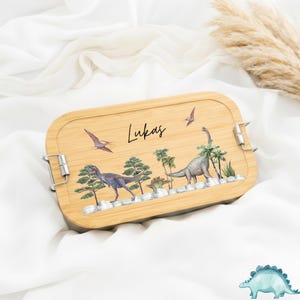 Brotdose Kinder personalisiert, Geschenk zum Schulanfang, Lunchbox Kids, Brotdose Baby, Dino Baby Lunchbox, Feierzwerg Brotdose Dino