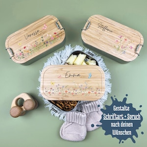 Boîte à lunch personnalisée pour enfants, boîte à lunch à fleurs pour filles, boîte à lunch pour enfants, boîte à lunch pour bébé, boîte à lunch pour nains de fête, boîte à lunch scolaire