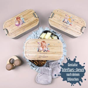 Boîte à lunch personnalisée pour enfants, boîte à lunch sirène, boîte à lunch pour enfants, boîte à lunch pour bébé, boîte à lunch nain de fête, boîte à lunch scolaire