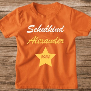 SCHOOLCHILD 2024 T-Shirt Kids | individual name | First class T-shirt for new school children