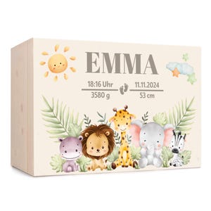 Personalized baby memory box, wooden box with name, baby memory box, personalized baby gift, baby storage box