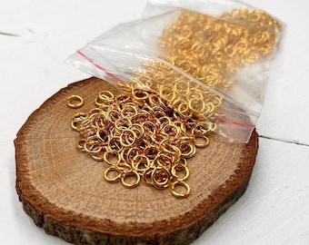 Gold Plated Jump Rings: 6mm Jewelry Making Supplies (100 Pcs)