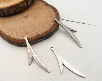 Antique Silver Arrow Charms: Jewelry Making Supplies (10 Pcs)