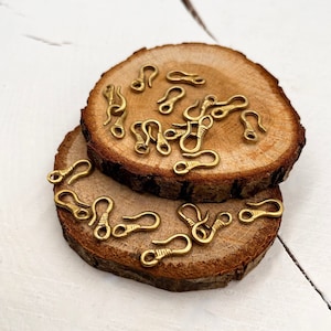 Light Gold Plated S-Hook Clasps: 11x7mm Jewelry Findings