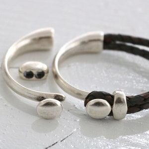 Half cuff bracelet Clasps, zamak bracelet, Antique Silver Ton Hook Clasp for Bracelet Making, sterling silver plated, ZU126 as