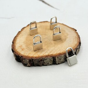 Antique Silver Padlock Charms: Love Lock Pendants, DIY Jewelry (10 pc)