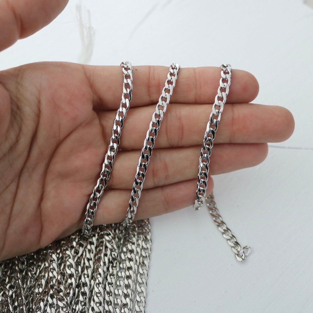 Sterling Silver Chains Bulk, Unfinished , Heavy , Chunky , Fancy