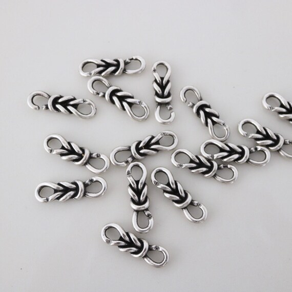 Silver Braided Connectors: DIY Jewelry Findings (10 Pcs) - Etsy