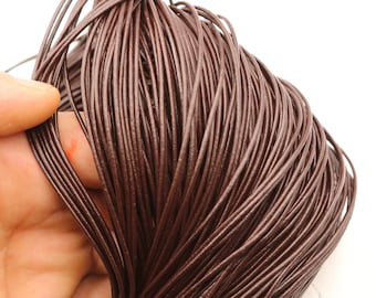 Dark Brown Leather Cord: 1.5mm Jewelry Making String