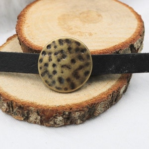 Bracelet Slider Beads, Antique Bronze Round Bead, 5 Hammered Slider, Leather Cord Slider, Leather Cord Slider, Jewelry Supplies ZU315 AB