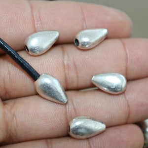 10 End Caps, Silver Cord Ends, Cone Caps, Jewelry Making Supplies, connector beads, Leather Cord Connectors, Silver Plated Finding, ZU920 AS