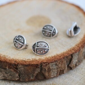 20 Mini Insect Beads, Antique Silver Plated Lady Bug Spacer Beads ...