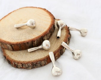 Antique Silver End Caps: Zamak Round Cord Ends (10 Pcs)