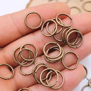 Antique Bronze Open Jump Rings, Open Split Jump Rings, Open Single Loops Jump Rings, Jump Rings for Jewelry Making, DIY, 100 Pcs, ZU894 AB