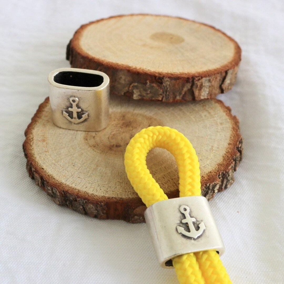 3 Anchor Keychain Findings Sailing Rope Round Leathers Flat Etsy