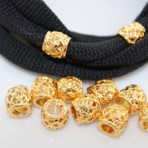 10 Shiny Gold Beads, Patterned Gold Jewelry Beads, For Jewelry Making, Trend Gold Beads, Intermediate Small Bead, Gold Plated Jewelry, ZU935