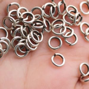 Silver Open Jump Ring, Necklaces Bracelet Jewelry Findings, Rings for Jewelry Making, Thick Jump Rings, Jump Rings Silver, 100 Pcs, ZU2005