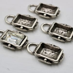 スワロフスキー　セット　ケビン 5pcs Antique Silver Pendant Setting for Swarovski 4547
