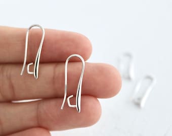 Rhodium French Earring Hooks: Brass Ear Wires with Clamp