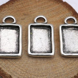 Bezel Cup Setting, Resin Bezel, Bezel Tray Blanks, Cabochon Setting Base, Pendant Blank Bezels, Jewelry Making Supplies, 5 Pcs, ZU1191 AS