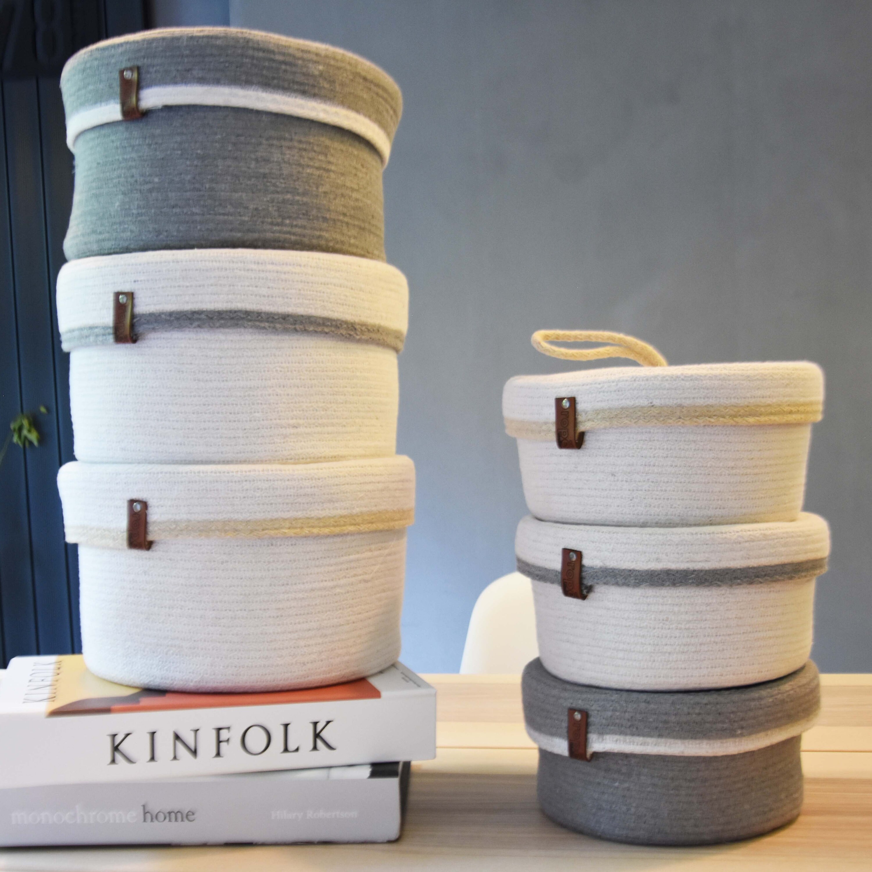 Natural Rope Storage Basket Home Decor Vegan Natural Beauty Etsy