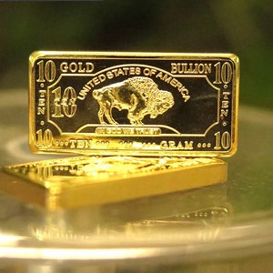 American Buffalo Bullion 24k Gold Clad 10 grams Bar