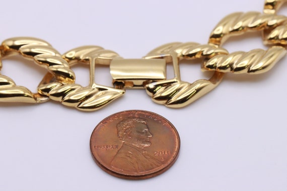 Napier Jewelry Gold Tone Chain Chunky Link Napier… - image 7