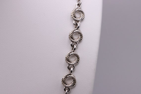 Monet Necklace Extra Long Silver Tone Ladies Neck… - image 3