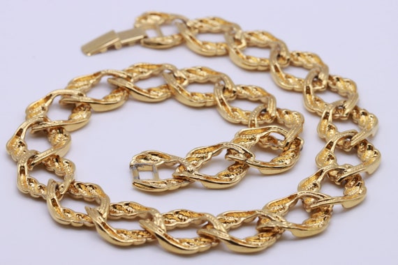 Napier Jewelry Gold Tone Chain Chunky Link Napier… - image 10