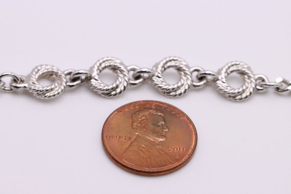 Monet Necklace Extra Long Silver Tone Ladies Neck… - image 5