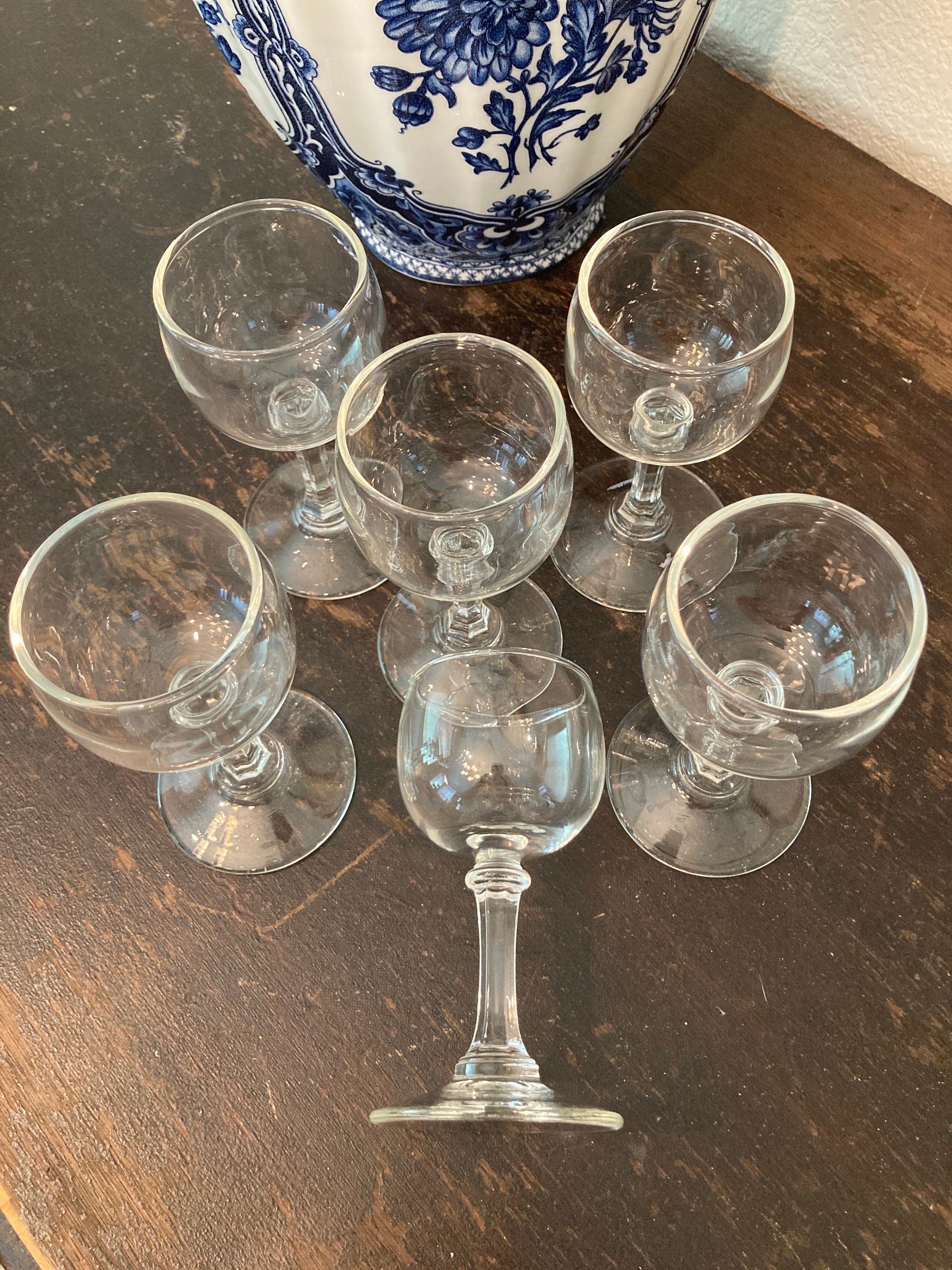 Vintage Liquor Glassware Set of Six After Dinner Glassware Etsy