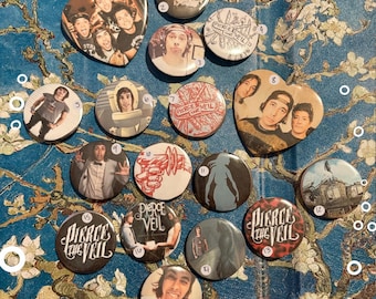 Pierce the Veil / Juego de botones de memes de Vic Fuentes