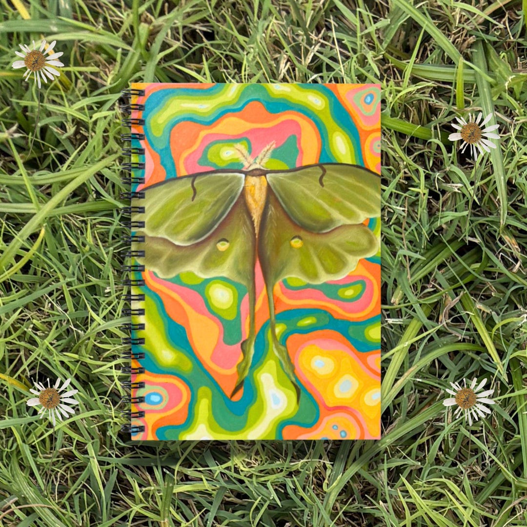 Moth Notebook Whimsical Luna Moth Notebook - Artistic Journal for Creatives & Nature ...