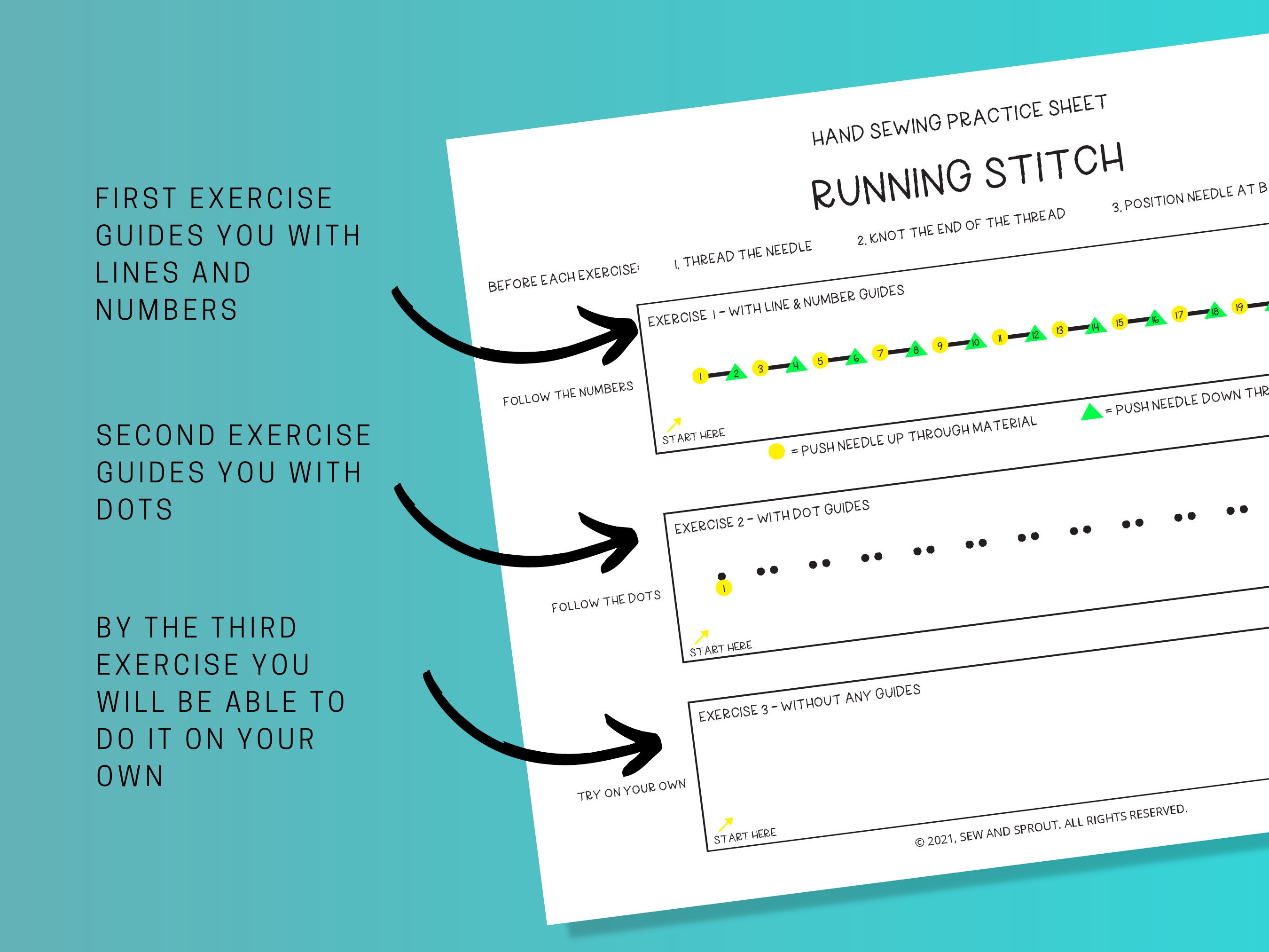 Hand Sewing Practice Worksheets Beginner Sewing Instruction Activity